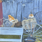 Basking by the Barn, 30x30, $750
