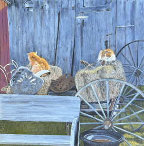 Basking by the Barn, 30x30, $750