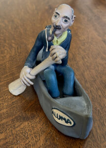 Dad in Canoe facing forward, Fimo