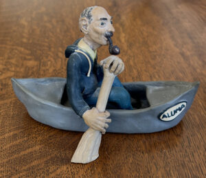 Dad in Canoe from the right, Fimo